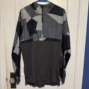 Under Armour Black and Gray Quarter Zip Windbreaker